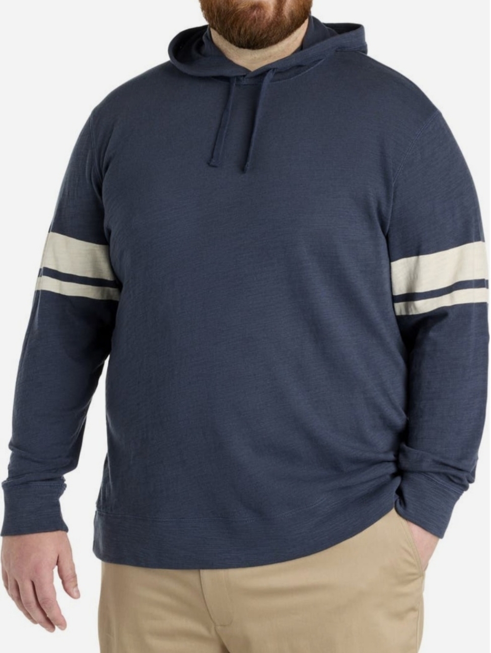 Faherty Big & Tall Sunwashed Striped Hoodie - Size 4X